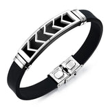 Men's Silicone Bracelet with Arrows