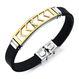 Men's Silicone Bracelet with Arrows