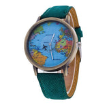 Unisex World Map Watch